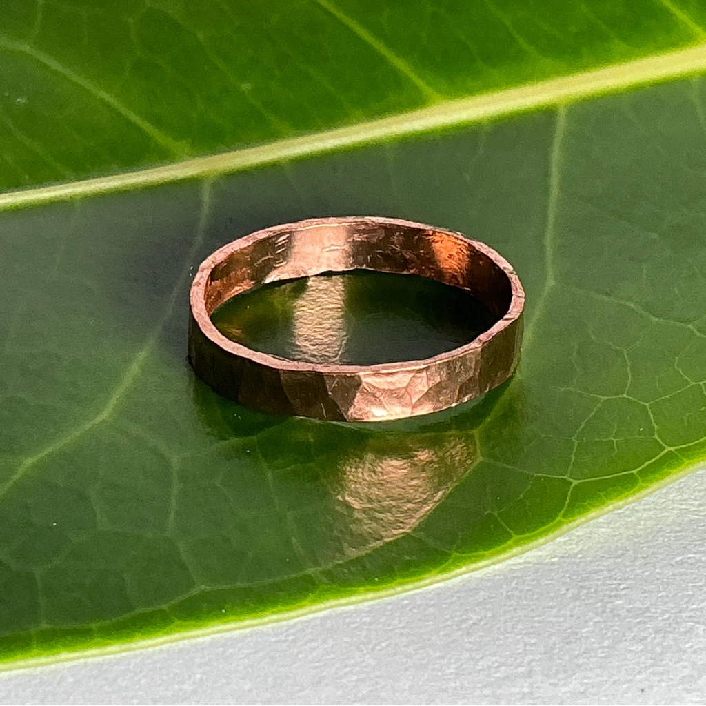 Raw Copper Ring Size 75 Band Jewelry Minimal Hammered Solid Handcrafted Usa 24$